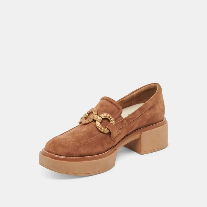 Dolce Vita Sheena Loafers Brown Suede Women Flats and Loafers