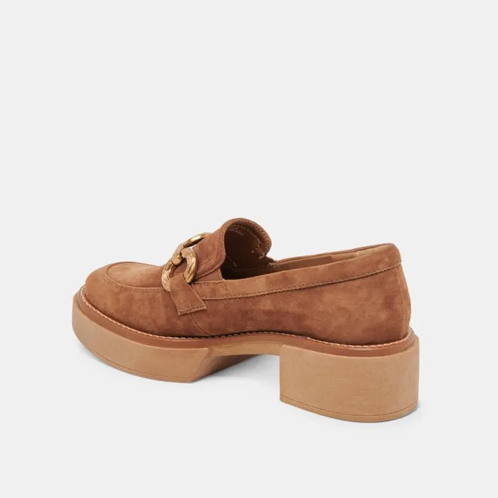 Dolce Vita Sheena Loafers Brown Suede Women Flats and Loafers