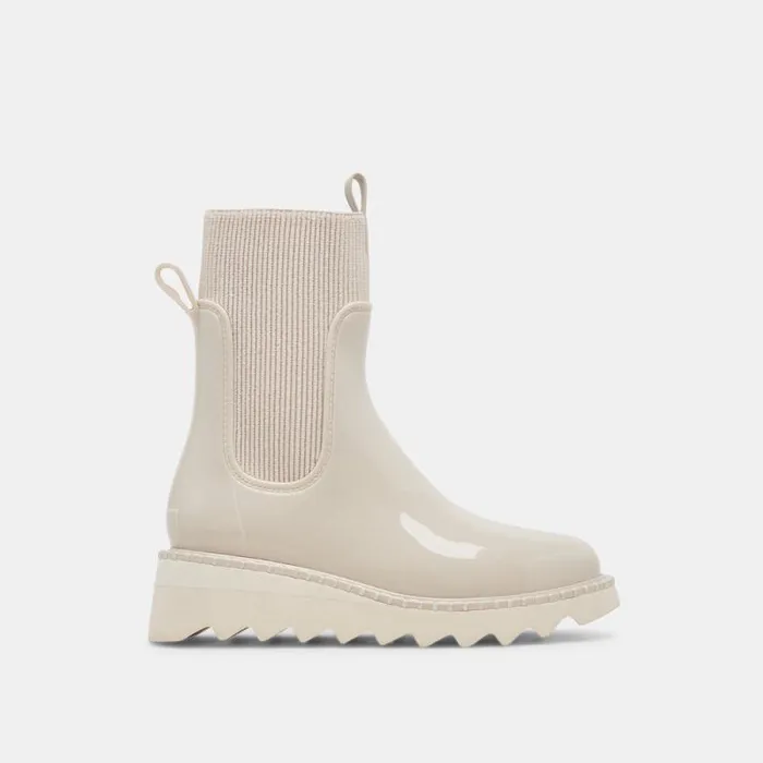 Dolce Vita Tropic H2O Boots Ivory Patent Stella Women Boots and Booties