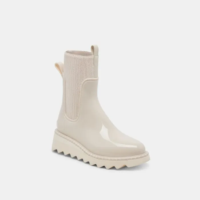 Dolce Vita Tropic H2O Boots Ivory Patent Stella Women Boots and Booties