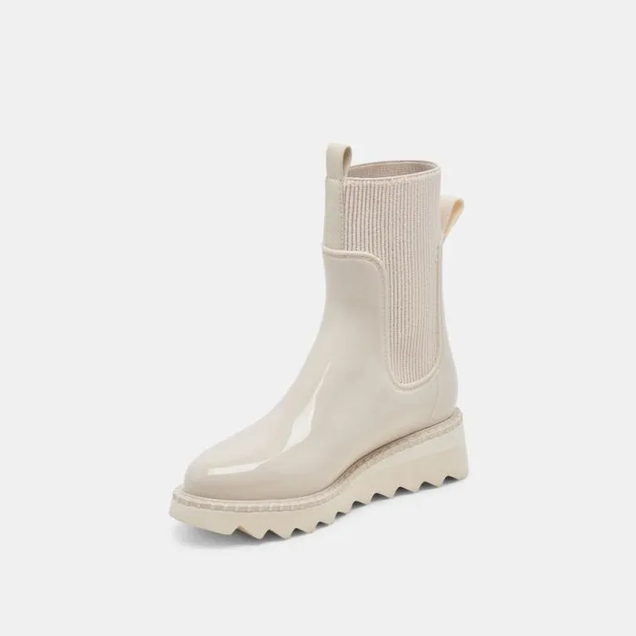 Dolce Vita Tropic H2O Boots Ivory Patent Stella Women Boots and Booties