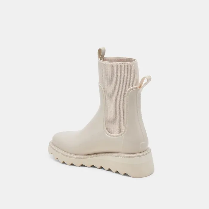 Dolce Vita Tropic H2O Boots Ivory Patent Stella Women Boots and Booties
