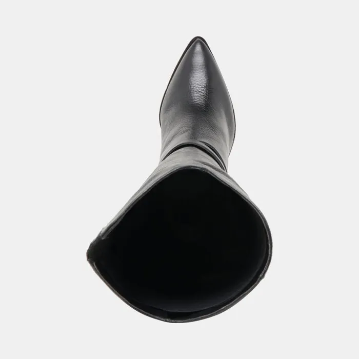 Dolce Vita Tyrone Wide Calf Boots Black Leather Women Boots and Booties