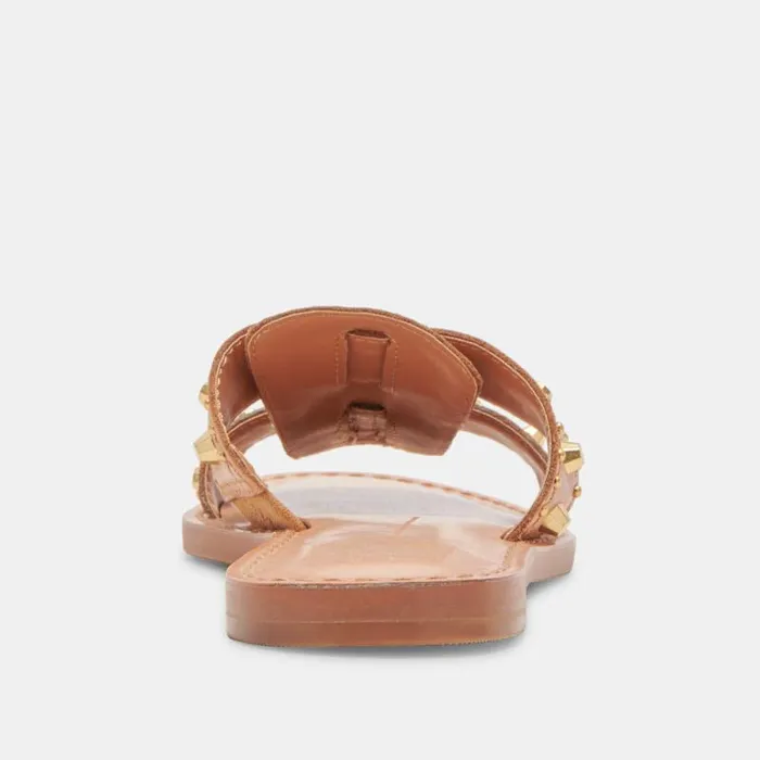Dolce Vita Wesla Stud Sandals Honey Leather Women Sandals