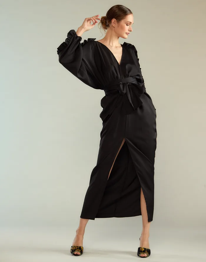 Dolman Sleeve Dance Dress 8211 Black Women Cynthia Rowley Dresses