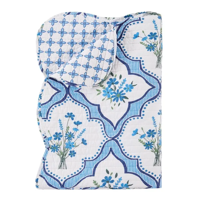 Draper James Bedding Women Teal Blooms Quilt Set