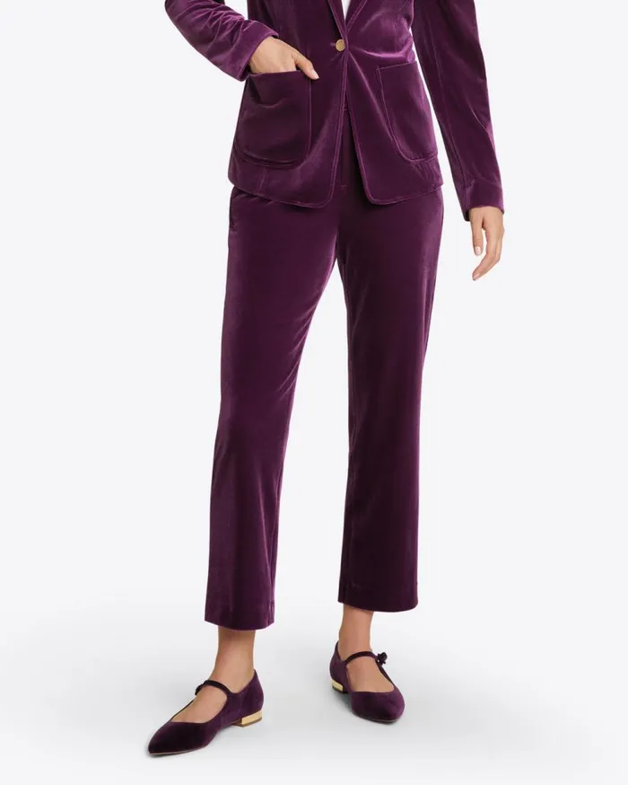 Draper James Bottoms and Skirts Women Straight Leg Pants In Plum Velvet