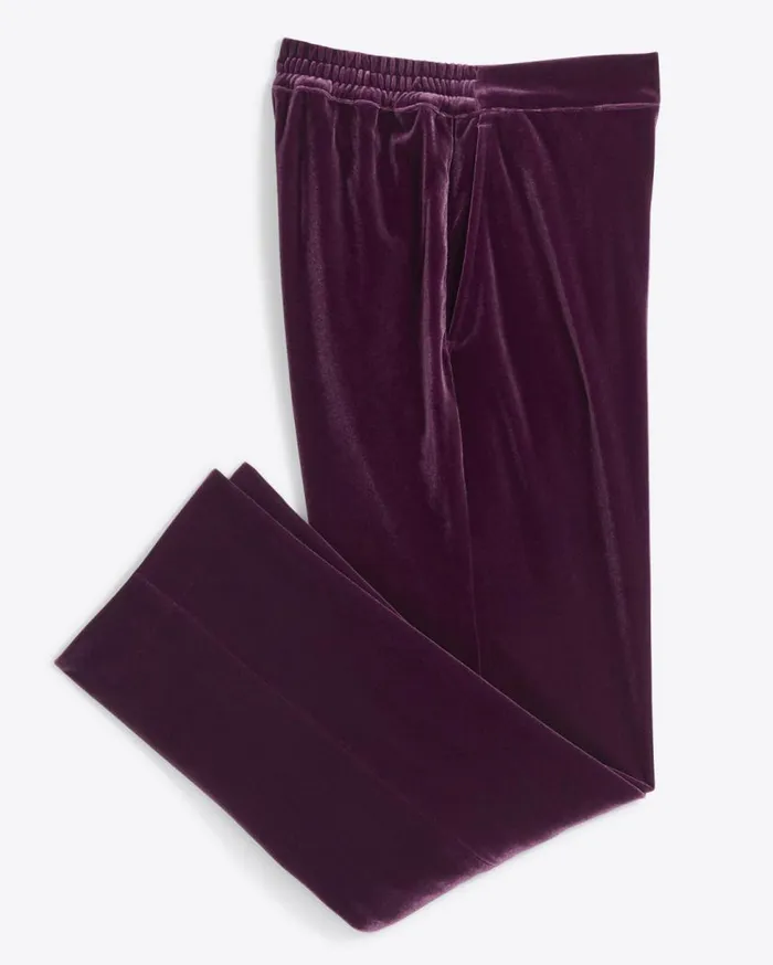 Draper James Bottoms and Skirts Women Straight Leg Pants In Plum Velvet