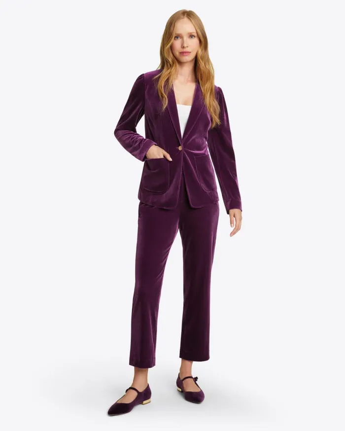 Draper James Bottoms and Skirts Women Straight Leg Pants In Plum Velvet