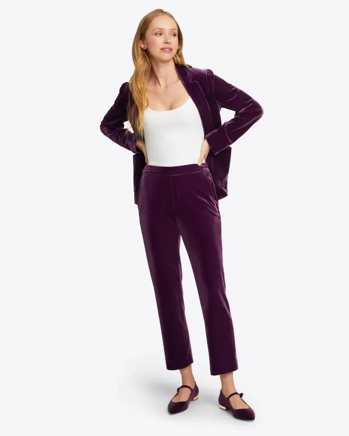 Draper James Bottoms and Skirts Women Straight Leg Pants In Plum Velvet