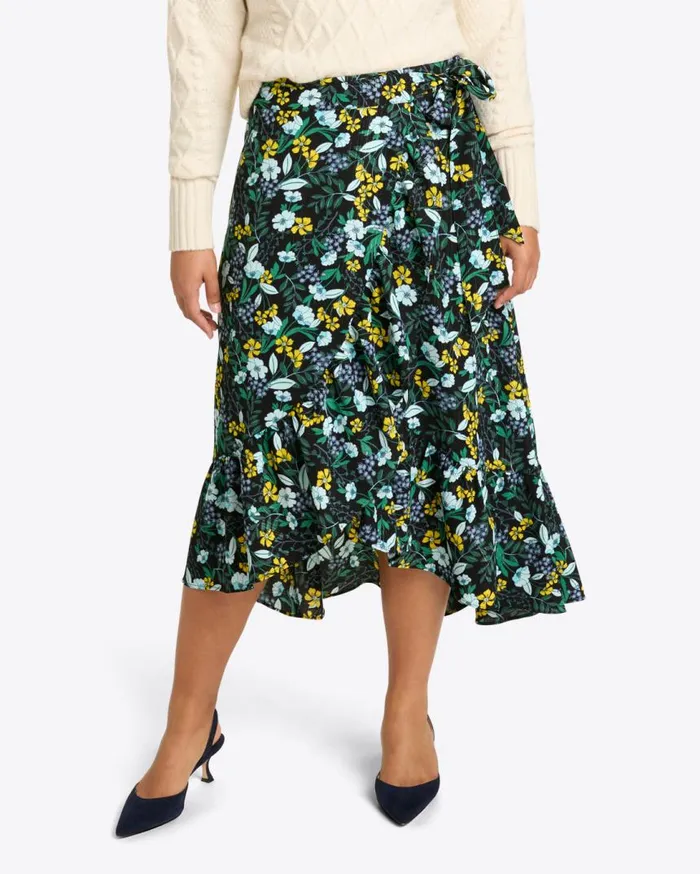 Draper James Bottoms and Skirts Women Tie Waist Wrap Skirt In Jasmine Frost
