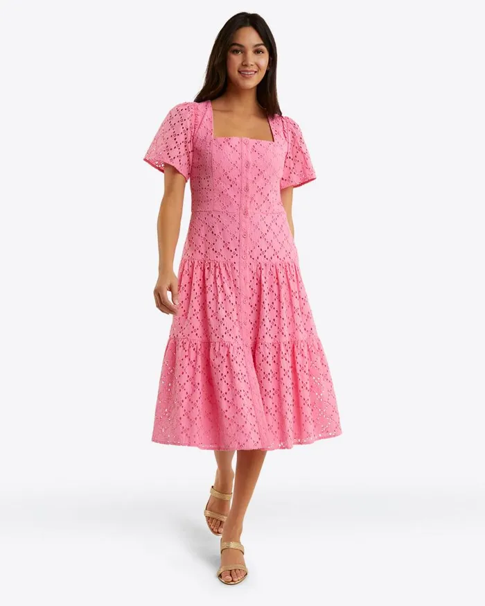 Draper James Dresses Women Caitlyn Midi Dress In Eyelet