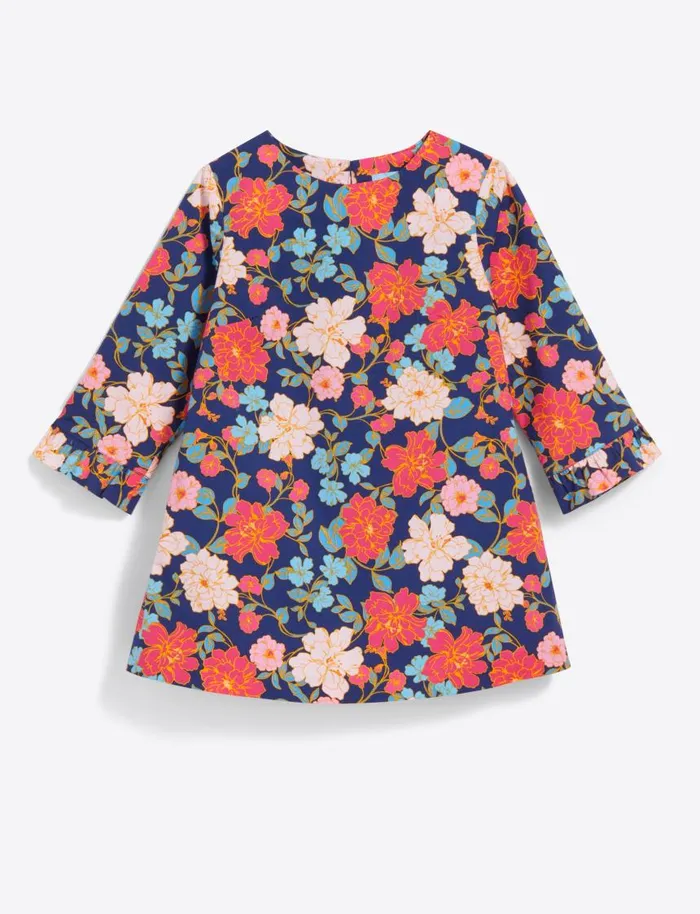 Draper James Dresses Women Girls Ruffle Shift Dress In Stretch Poplin