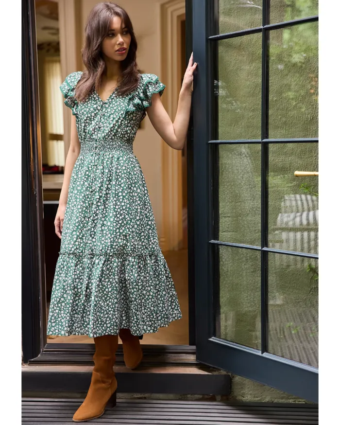 Draper James Dresses Women Meg Midi Dress In Gauzy Cotton