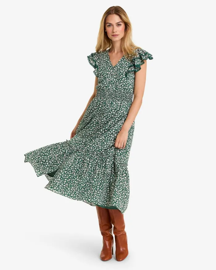 Draper James Dresses Women Meg Midi Dress In Gauzy Cotton