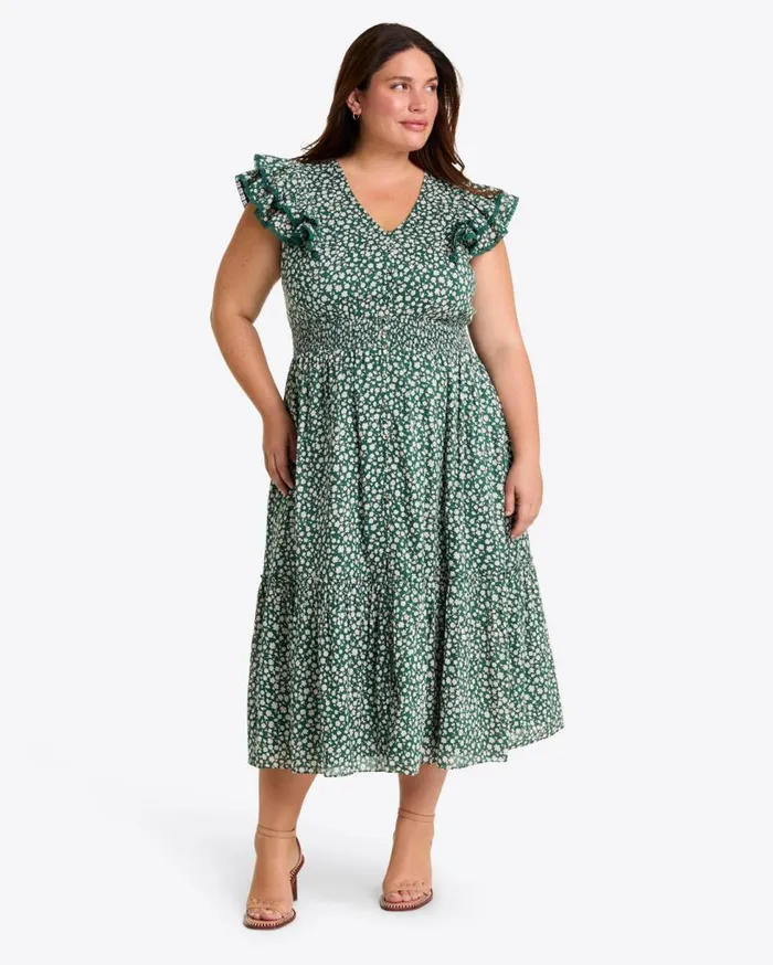 Draper James Dresses Women Meg Midi Dress In Gauzy Cotton