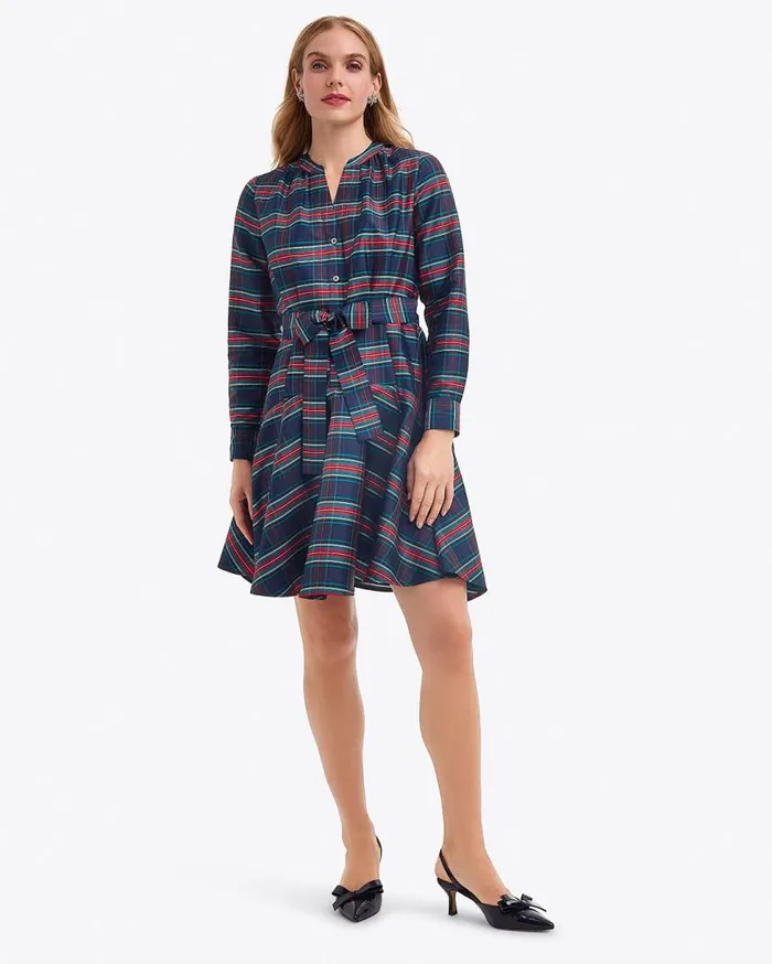 Draper James Extended Sizes Women Imogen Mini Shirtdress In Taffeta