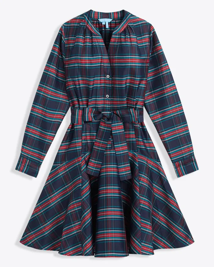 Draper James Extended Sizes Women Imogen Mini Shirtdress In Taffeta