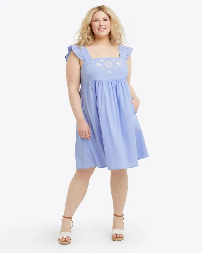 Draper James Extended Sizes Women Maddie Embroidered Babydoll Dress