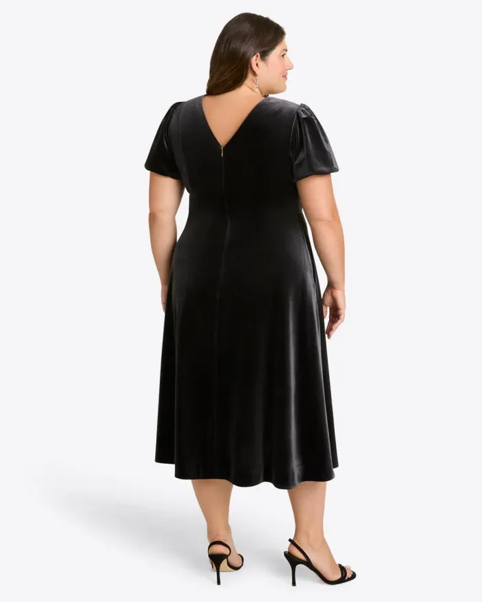 Draper James Extended Sizes Women Vivienne Love Circle Midi Dress In Velvet