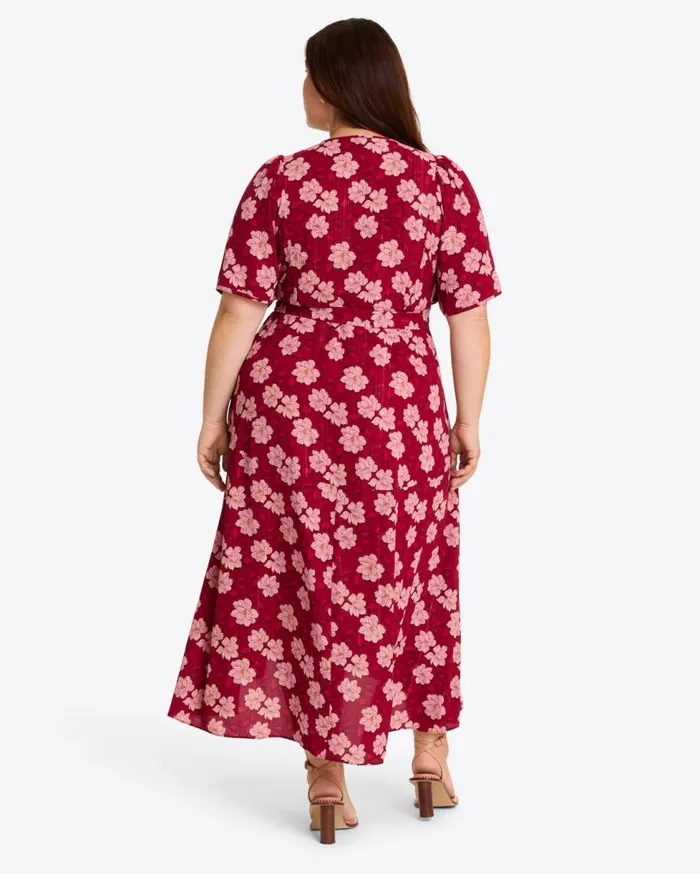 Draper James Midi and Maxi Women Fiona Wrap Midi Dress In Lurex Crepe