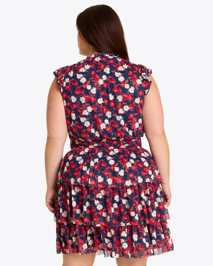 Draper James Mini Women Alana Tiered Dress In Stretch Mesh