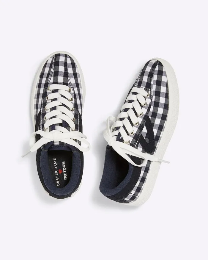 Draper James Shoes Women DJ X Tretorn Kid039s Little Nylite Navy Gingham