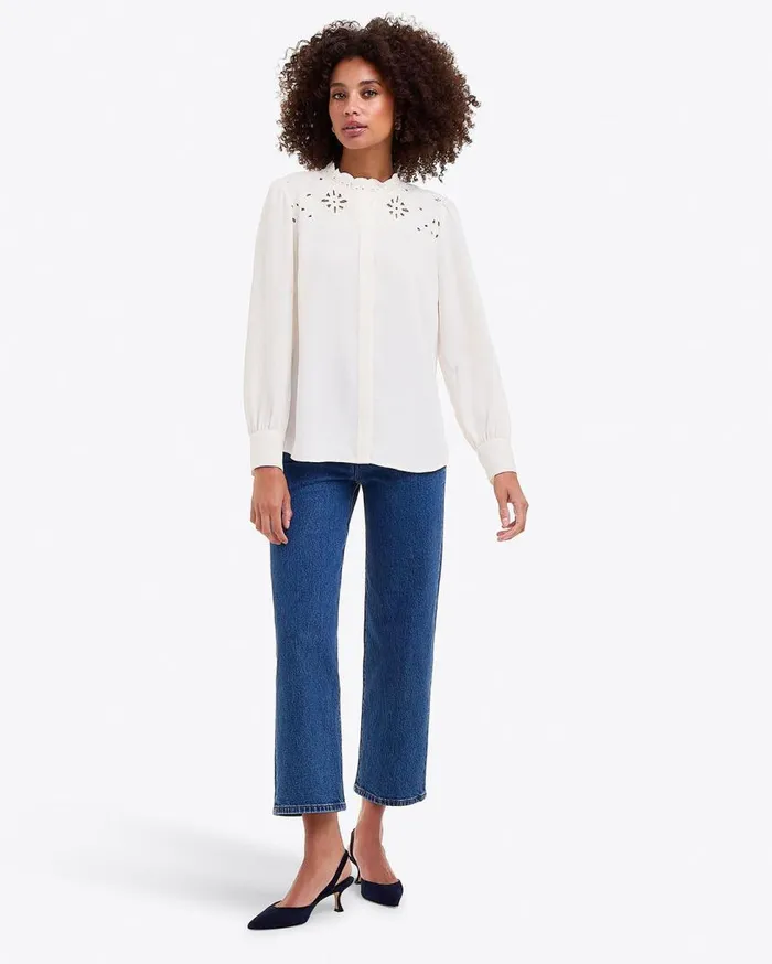 Draper James Sweaters Women Covered Placket Button Down