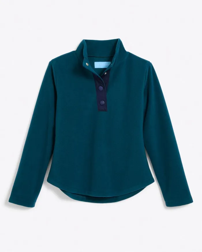 Draper James Sweaters Women Turtleneck Pullover Fleece In Teal