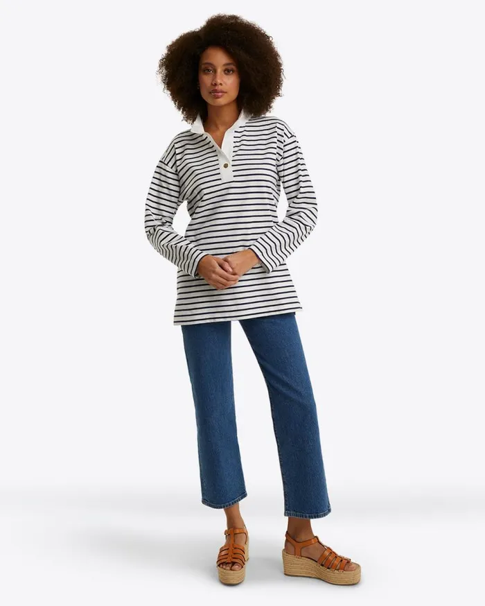 Draper James Tops Women Gillian Long Sleeve Top In Cotton