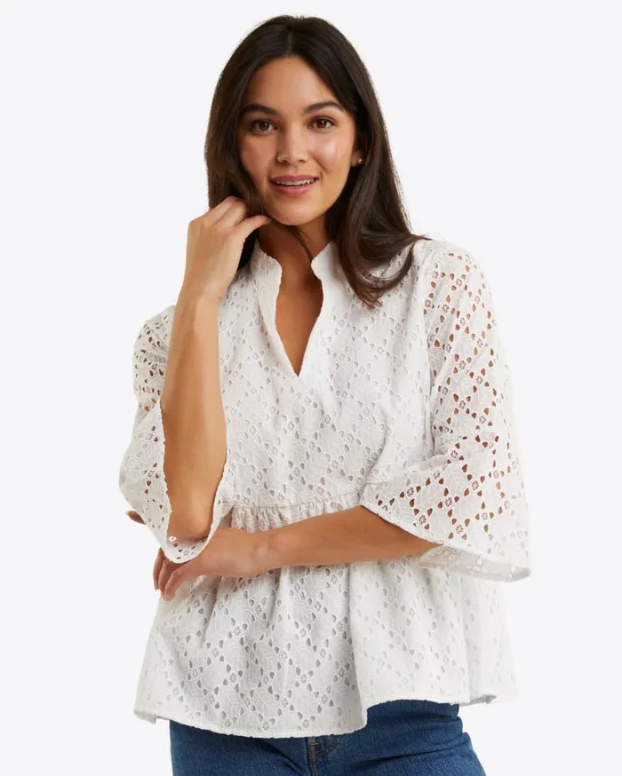 Draper James Tops Women Maya Top In Eyelet