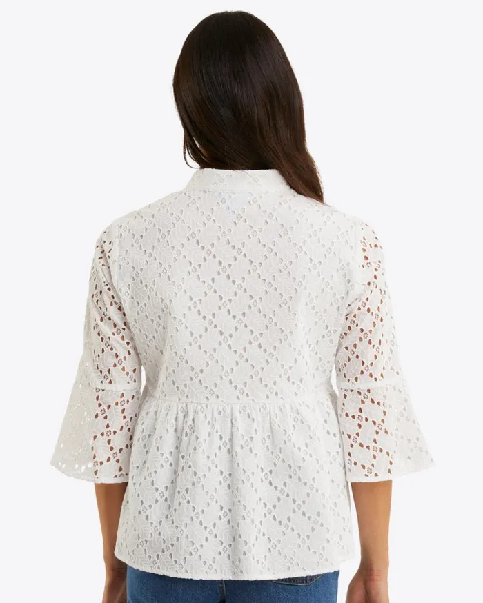 Draper James Tops Women Maya Top In Eyelet