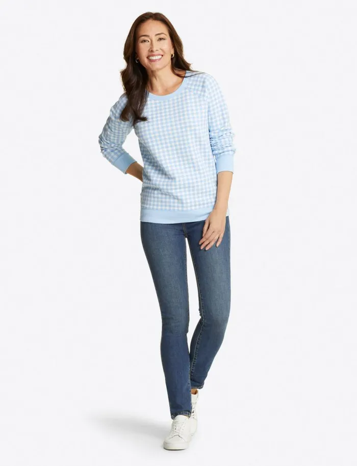 Draper James Tops Women Natalie Sweatshirt In Gingham