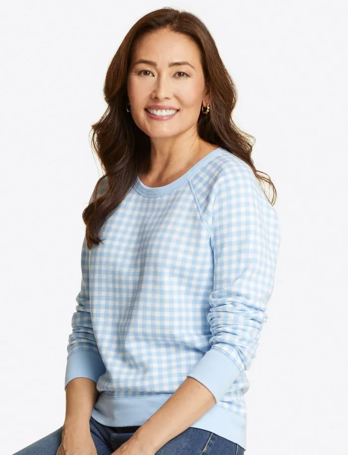 Draper James Tops Women Natalie Sweatshirt In Gingham
