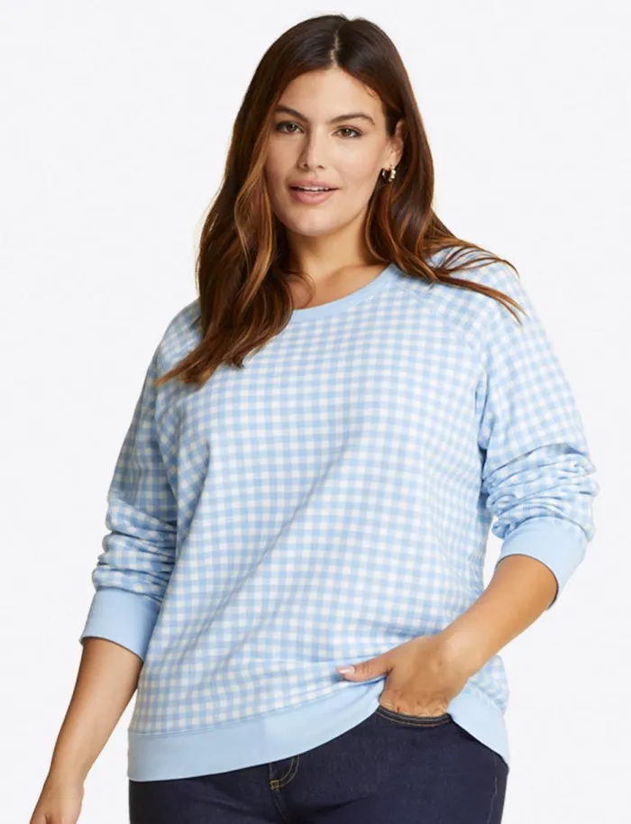 Draper James Tops Women Natalie Sweatshirt In Gingham