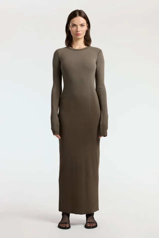 Dresses Skirts Women COTTON CITIZEN Verona Crewneck Maxi Dress Fossil Cast
