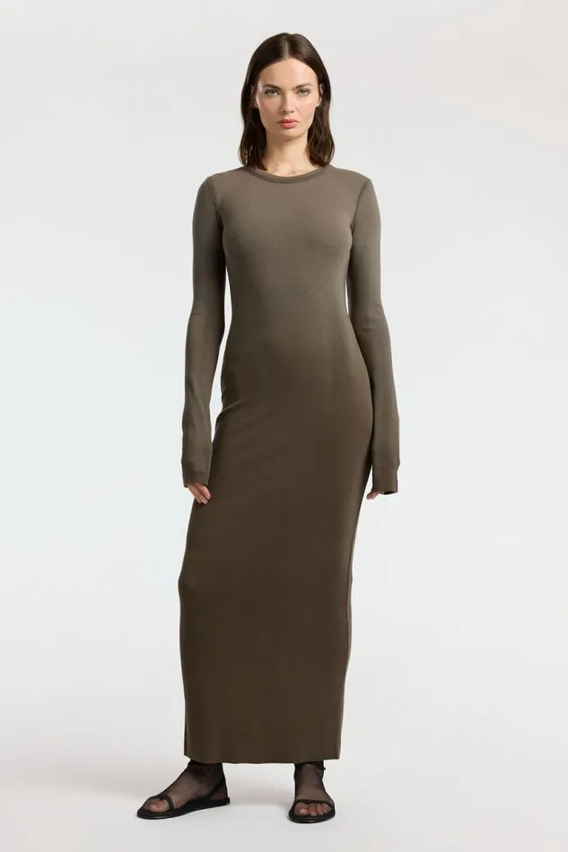 Dresses Skirts Women COTTON CITIZEN Verona Crewneck Maxi Dress Fossil Cast