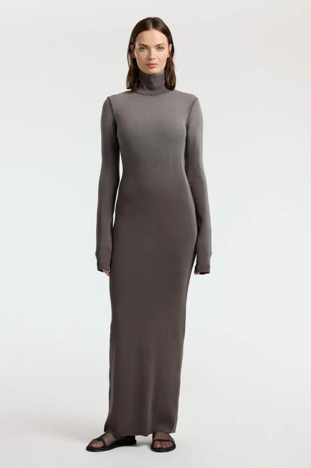 Dresses Skirts Women COTTON CITIZEN Verona Turtleneck Maxi Dress Stone Cast Dresses Skirts Women COTTON CITIZEN Verona Turtleneck Maxi Dress Stone Cast