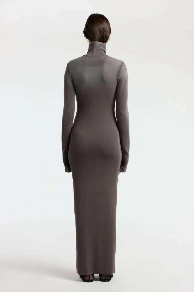 Dresses Skirts Women COTTON CITIZEN Verona Turtleneck Maxi Dress Stone Cast Dresses Skirts Women COTTON CITIZEN Verona Turtleneck Maxi Dress Stone Cast
