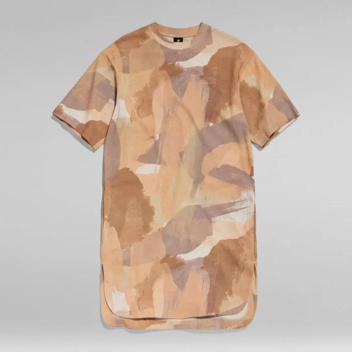 Dresses Women GStar RAW Boxy U Tee Allover Dress Amphora Watercolor Camo