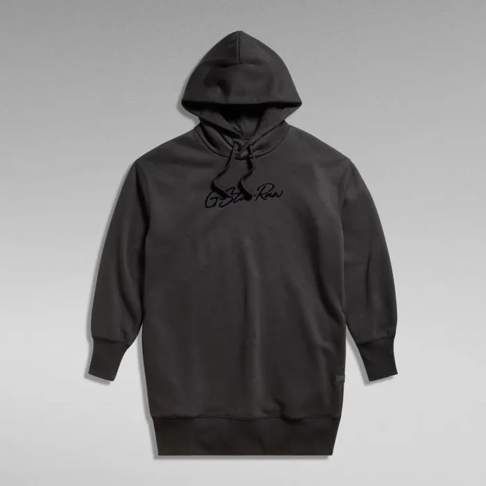 Dresses Women GStar RAW Flock Hooded Sweat Dress Dark Black