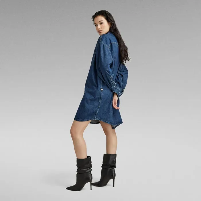 Dresses Women GStar RAW Oversized Denim Dress Antique Waterfront