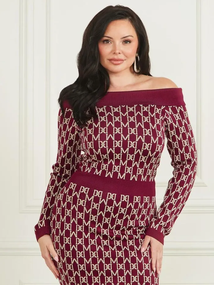 Dresses Women Marciano Angelina OfftheShoulder Dress M Allover Jacquard Vinega Dresses Women Marciano Angelina OfftheShoulder Dress M Allover Jacquard Vinega