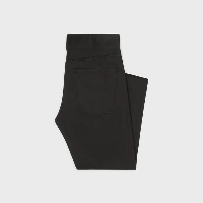 Dylan Flared Jeans In Pure Black Wash Denim Vintage Pure Black Men CELINE PANTS AND SHORTS