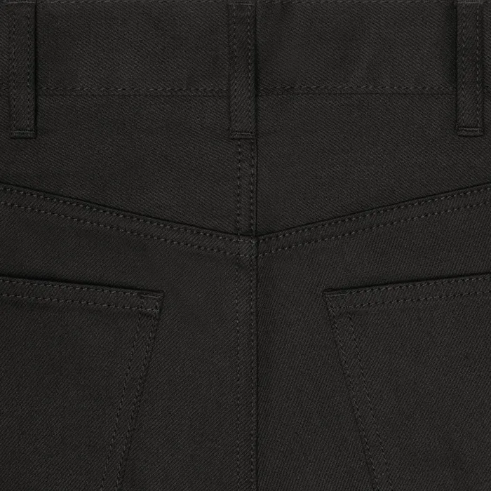 Dylan Flared Jeans In Pure Black Wash Denim Vintage Pure Black Men CELINE PANTS AND SHORTS