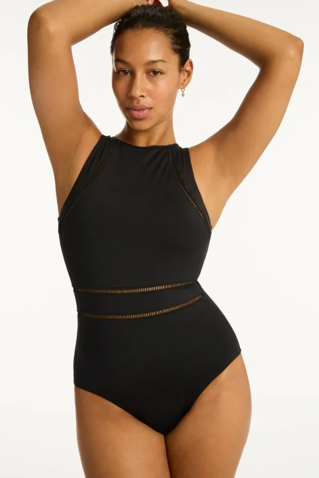 Eco Essentials High Neck One Piece Eco Essentials Black Women Sea Level One Pieces Eco Essentials High Neck One Piece Eco Essentials Black Women Sea Level One Pieces