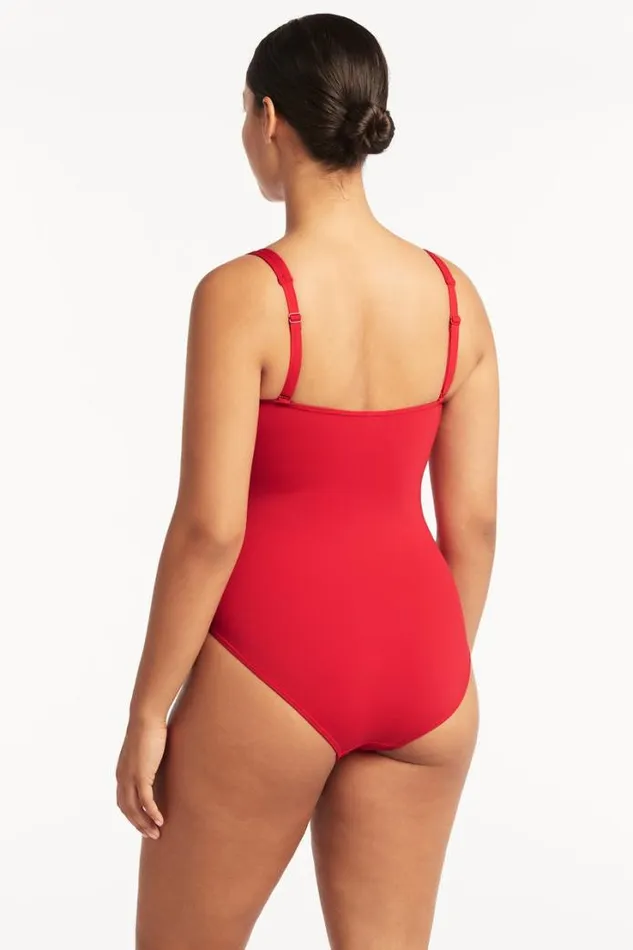 Eco Essentials Square Neck One Piece Eco Essentials Red Women Sea Level One Pieces Eco Essentials Square Neck One Piece Eco Essentials Red Women Sea Level One Pieces
