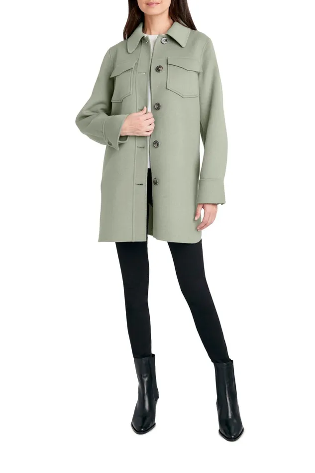 Elie Tahari Coats Tahari Wool Blend Shirt Jacket Sage 8211 Women
