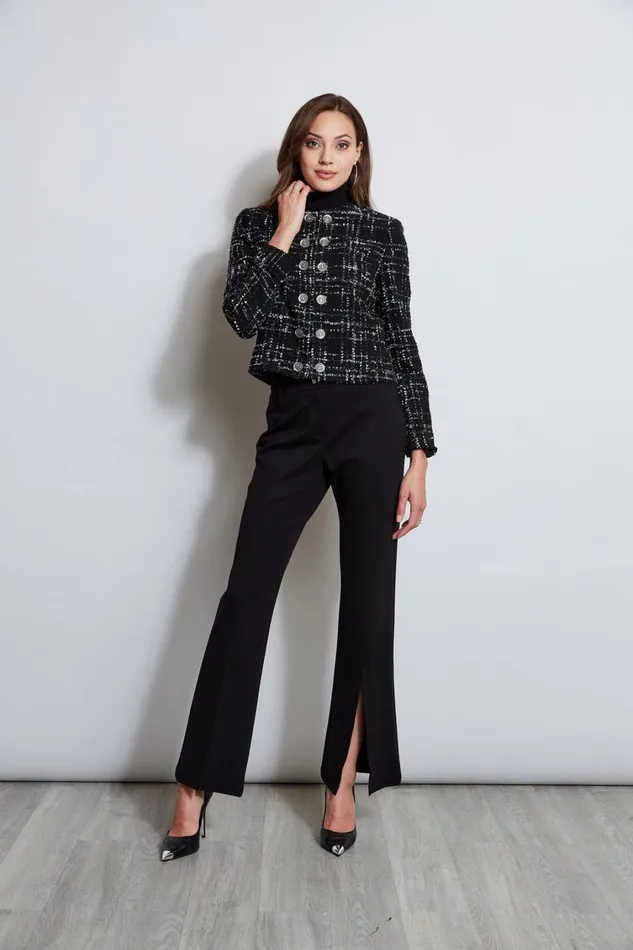 Elie Tahari Jackets and Blazers Metallic Kissed Tweed Jacket Black Multi 8211 Women