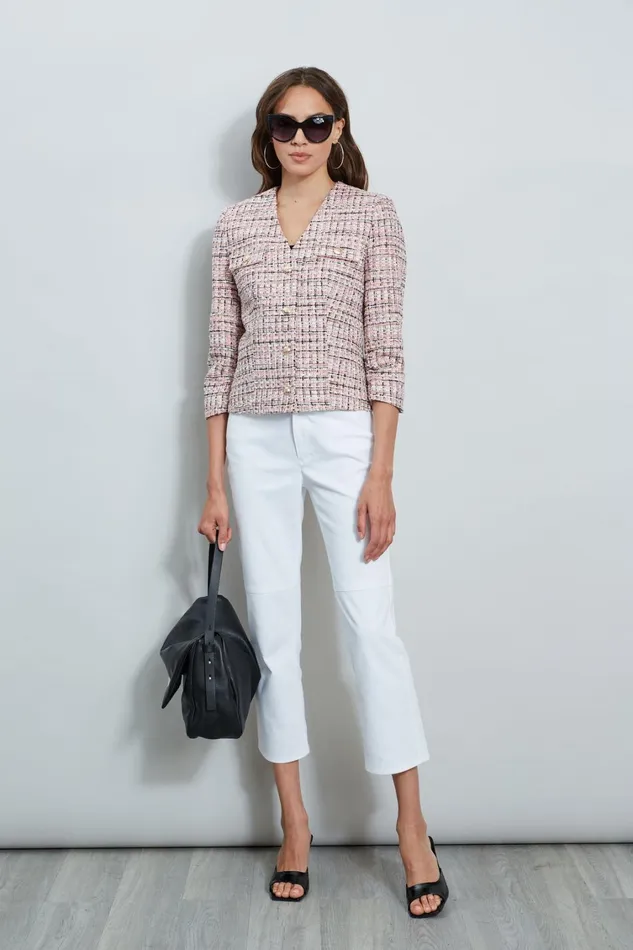 Elie Tahari Jackets and Blazers Tweed Crest Button Jacket Maddie Tweed 8211 Women